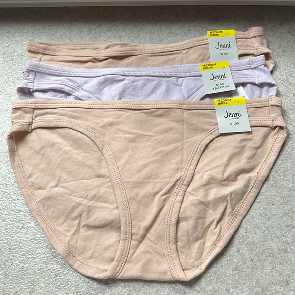 Jenni 3 Count Bikini Brief Panties Size Medium - Picture 2 of 5